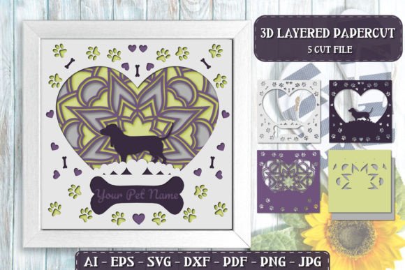 3D Papercut Basset Hound Design Guide