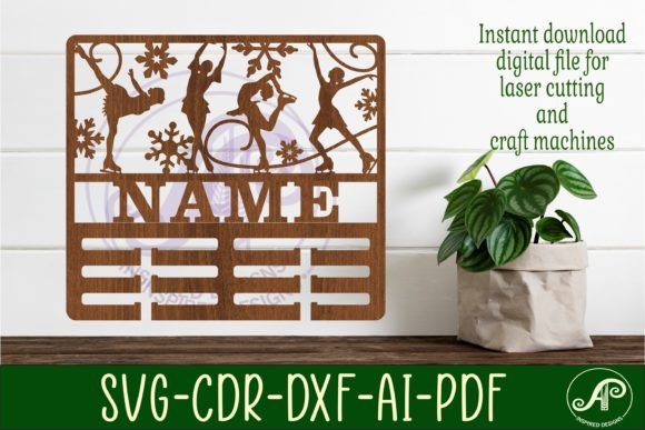 Celebrating Athletic Achievement with a Personalized Ice Skater Female Medal Holder Name SVG