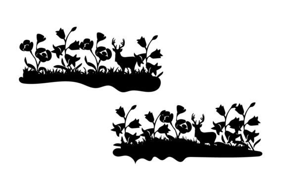 Christmas Deer Garden Floral: A Festive Design Asset