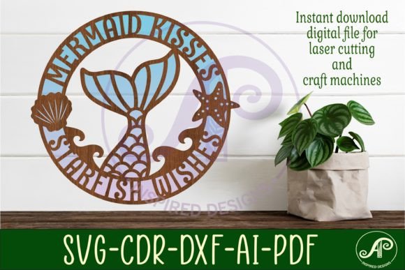 Creating Coastal Charm with Mermaid Kisses Starfish Wishes Wall Art: A Guide to Digital Laser Cutting