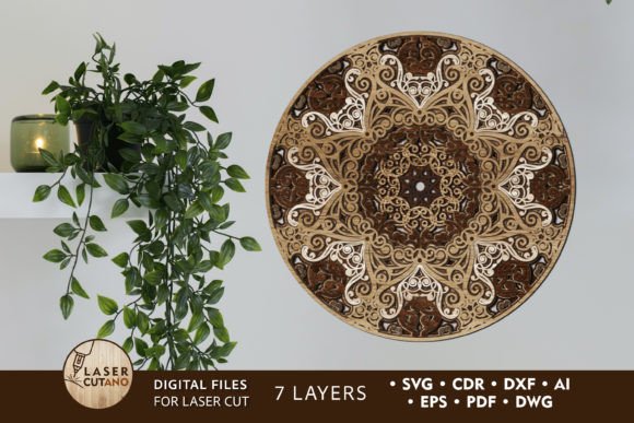 Creating Dimensional Wall Art with Layered MANDALA Laser and Paper Cut Designs