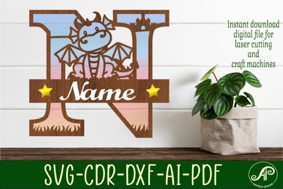 Creating Elegant Custom Signs with the Dragon Capital Monogram Letter N SVG Cut