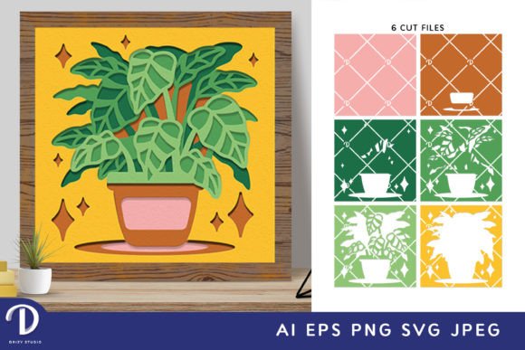 Evaluating the Potted Plants 3D Shadow Box Paper Cut Template
