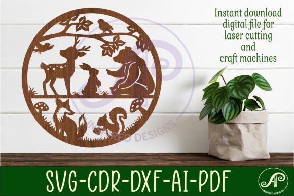 Evaluating the Woodland Animals Wall Art Sign SVG File for Digital Crafting