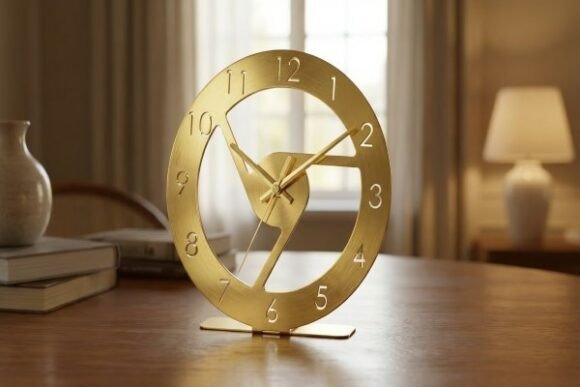 Industrial Metal Clock DXF Laser Cut File Guide
