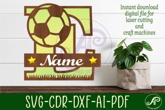 Integrating the Football or Soccer Monogram E Letter into Your Digital Fabrication Workflow