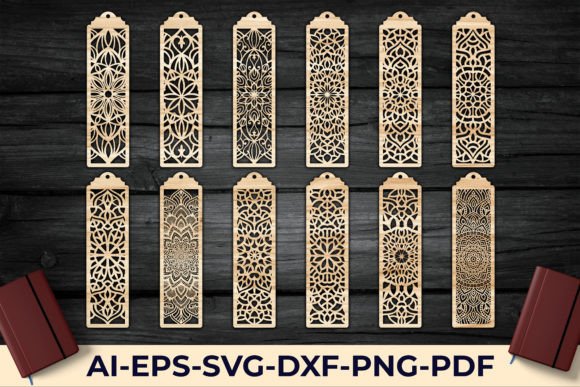 Ornaments Bookmark Laser Cut Bundle 01 Overview