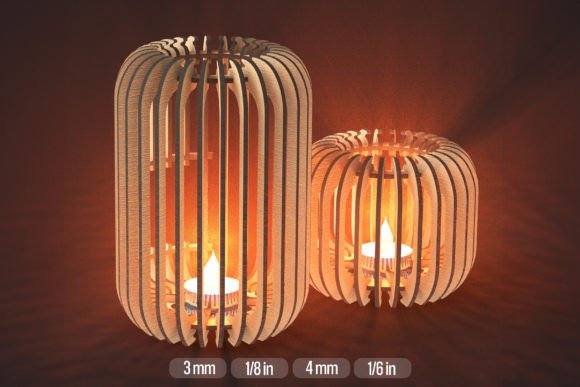 Tealight Holder SVG Bundle for Laser Cutting